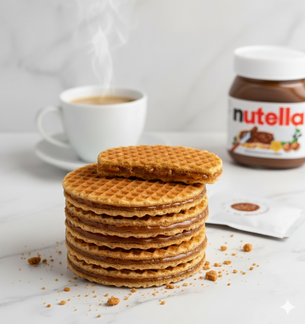 Kashio's Festive Waffle Gift Box | 4 Premium Flavours – Nutella, Biscoff, Peanut, Coffee