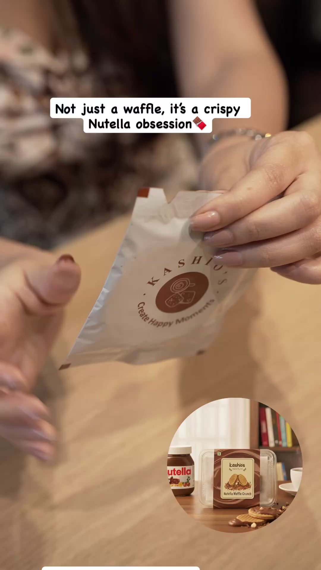 Kashio's Festive Waffle Gift Box | 4 Premium Flavours – Nutella, Biscoff, Peanut, Coffee